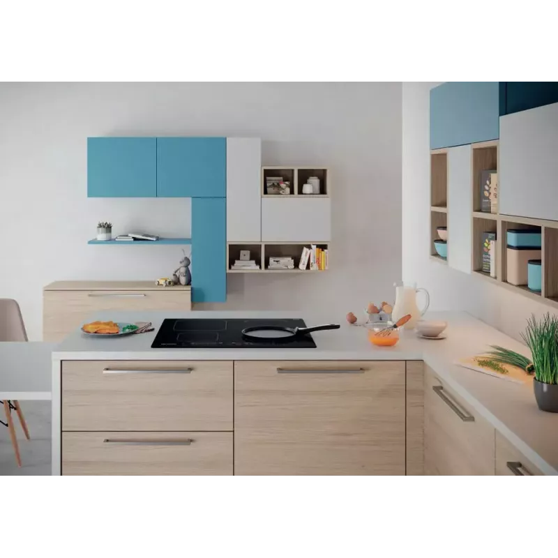 Indesit IB 65B60 NE Juoda įmontuojama 59 cm zoninė indukcinė kaitlentė 4 zonos (-ų)