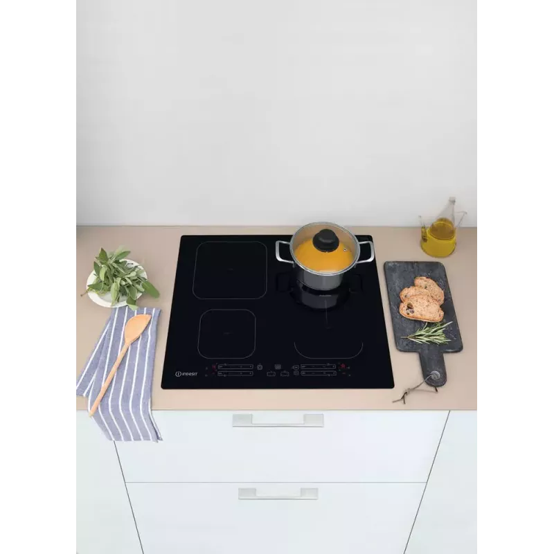 Indesit IB 65B60 NE Juoda įmontuojama 59 cm zoninė indukcinė kaitlentė 4 zonos (-ų)