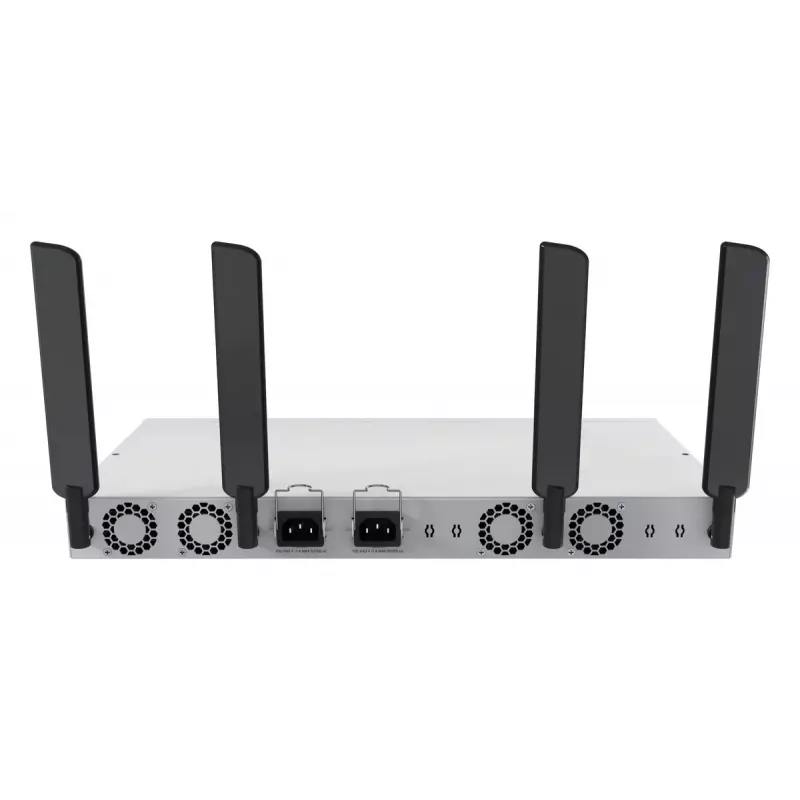 Tinklo komutatorius MikroTik CRS418-8P-8G-2S+5axQ2axQ-RM — L2/L3, 17× Gigabit RJ-45, 2× SFP+, PoE (802.3af/at), 1U stovo