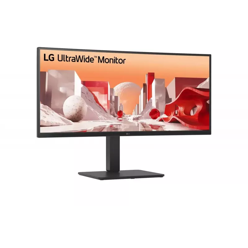 Monitorius LG 34BA75QE-B 34 colių Wide Quad HD (3440 x 1440) IPS lenktas, 5 ms, USB-C, VESA, garsiakalbiai