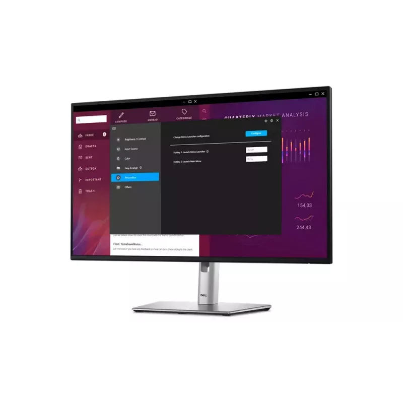 Monitorius Dell P Series P2725H 27 colių Full HD IPS 1920x1080, 300 cd/m², 100 Hz, USB-C PD 15W, VESA
