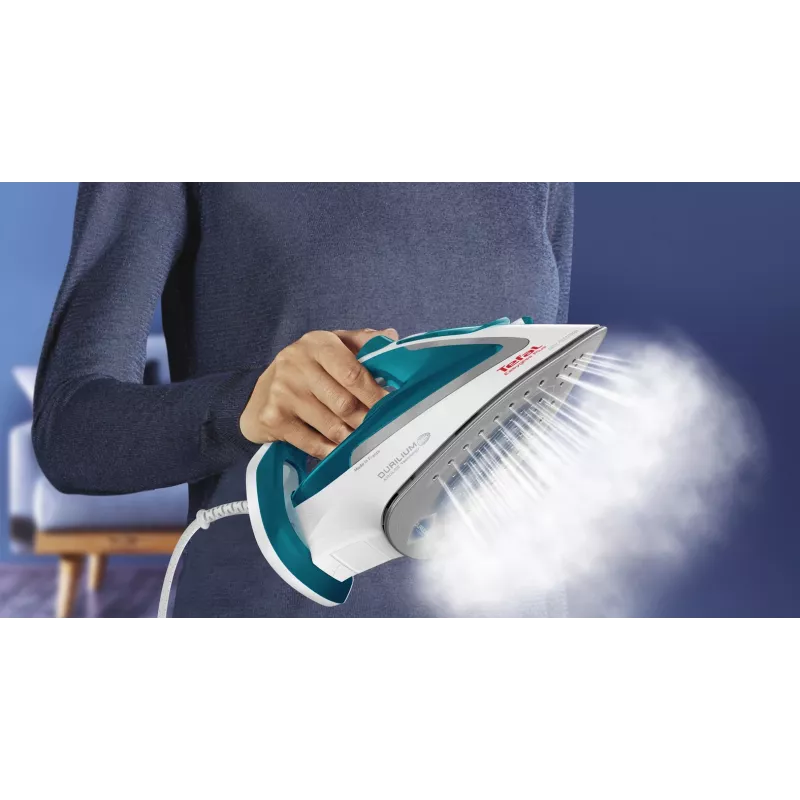 Tefal EasyGliss Plus FV5718 lygintuvas Sauso ir garinio lyginimo lygintuvas Durilium padas 2400 W Turquoise, White