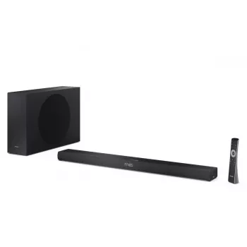 „Sharp HT-SBW320“ 2.1 kanalo itin plona garso juosta su belaidžiu žemų dažnių garsiakalbiu, „Dolby Atmos“ / „DTS Virtual:X“