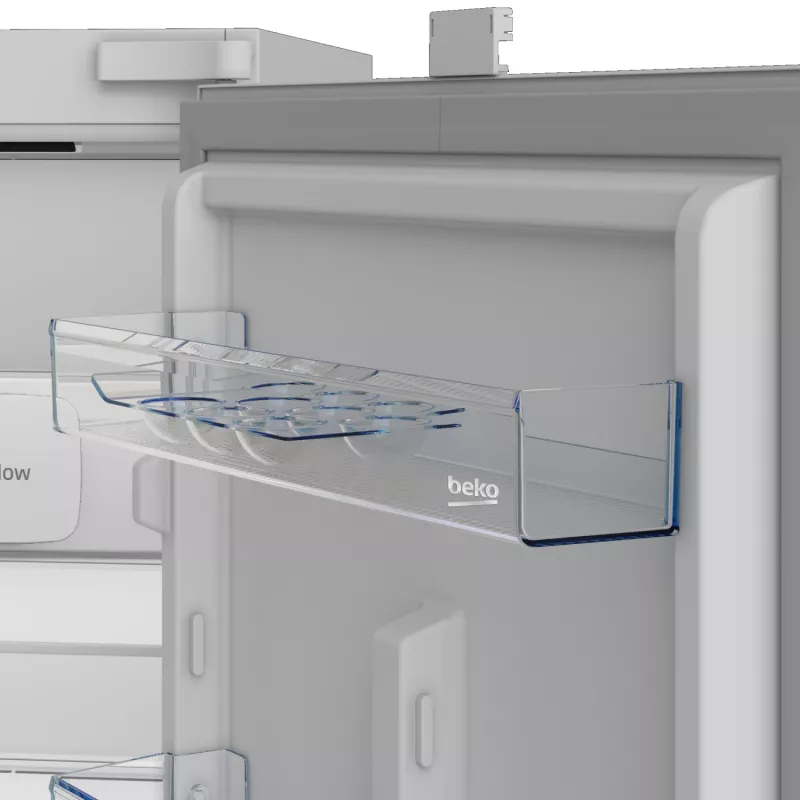 Įmontuojamas šaldytuvas-šaldiklis BEKO B3BCNA294HS — 270 L bendro, LED ekranas, E klasė, baltos spalvos