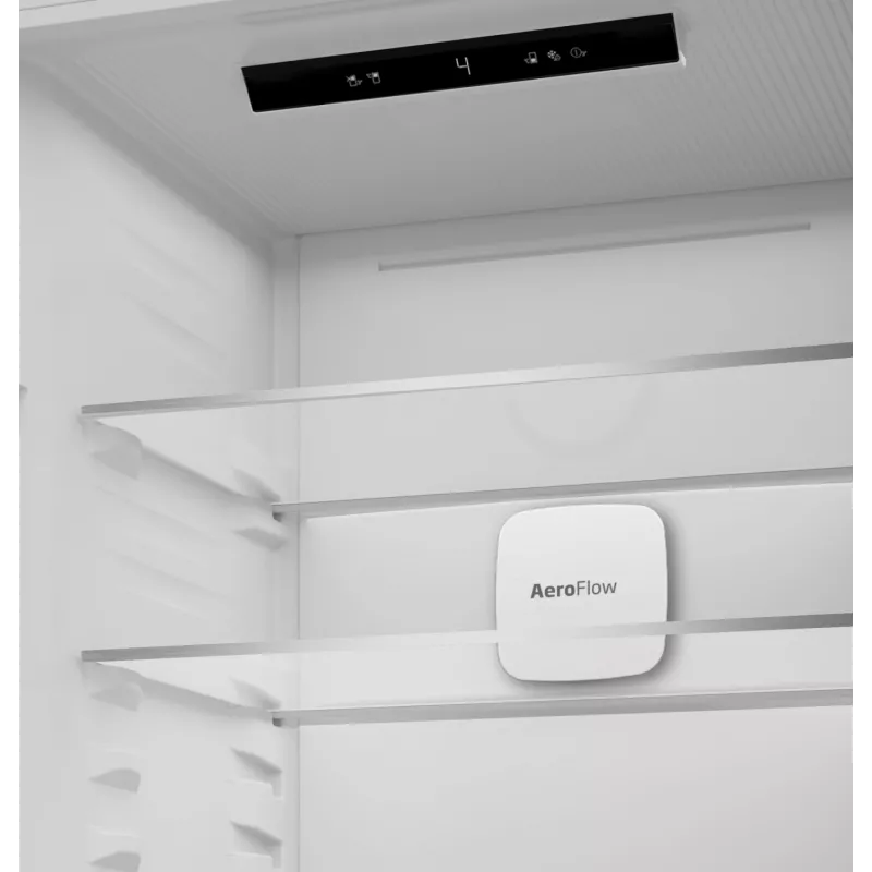 Įmontuojamas šaldytuvas-šaldiklis BEKO B3BCNA294HS — 270 L bendro, LED ekranas, E klasė, baltos spalvos