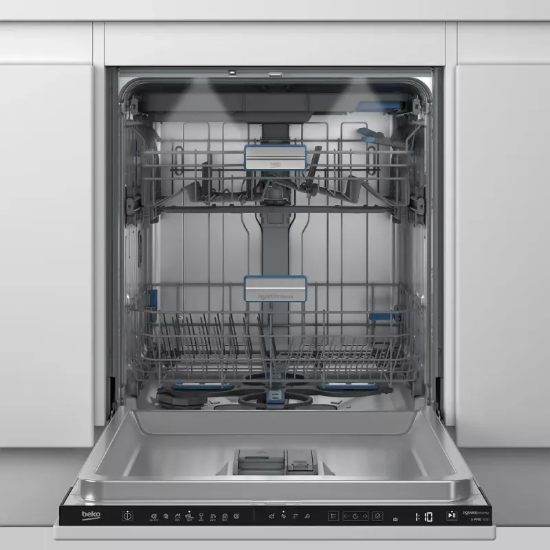 BEKO indaplovė | BDIN38542P | Įmontuojama | Plotis 60 cm | Komplektų skaičius 15 | Programų skaičius 8 | Energinio efektyvumo klasė C | Ekranas | AquaStop funkcija | Balta