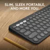 Logitech Pebble Keys 2 K380s klaviatūra universali RF belaidė + Bluetooth QWERTY US International grafitas