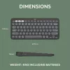 Logitech Pebble Keys 2 K380s klaviatūra universali RF belaidė + Bluetooth QWERTY US International grafitas