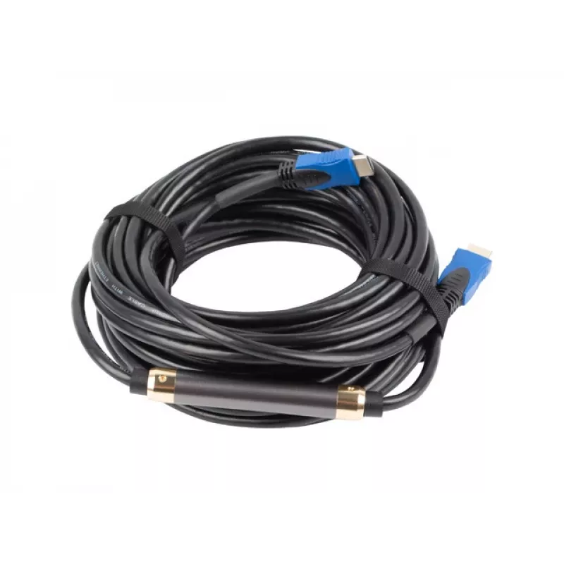 HDMI laidas LANBERG CA-HDMI-20CU-0200-BK — 20 m, HDMI 2.0, 18 Gbit/s, 4K (2160p), 144 Hz, ARC, Ethernet, auksuoti kontaktai