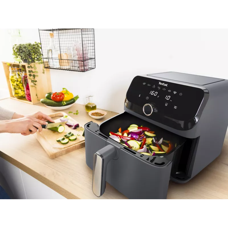 Tefal Easy Fry Mega EY855BE0 gruzdintuvė Viena 7,5 L Atskirai stovinti 2020 W Karšto oro gruzdintuvė Pilka