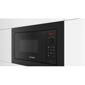 Įmontuojama solo mikrobangų krosnelė Bosch Serie 2 BFL623MB4 20 L 800 W LED ekranas Juoda rankenėlės valdymas