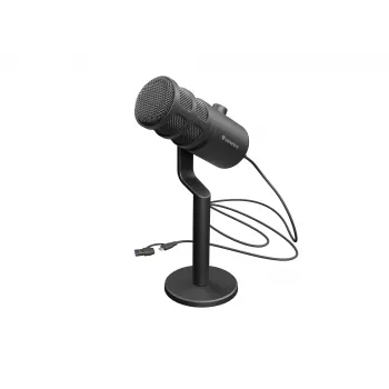 Laidinio kompiuterio mikrofonas GENESIS Radium 350D — USB Type-A/Type-C, -48 dB jautrumas, 16–14000 Hz, 2,5 m kabelis, juodas