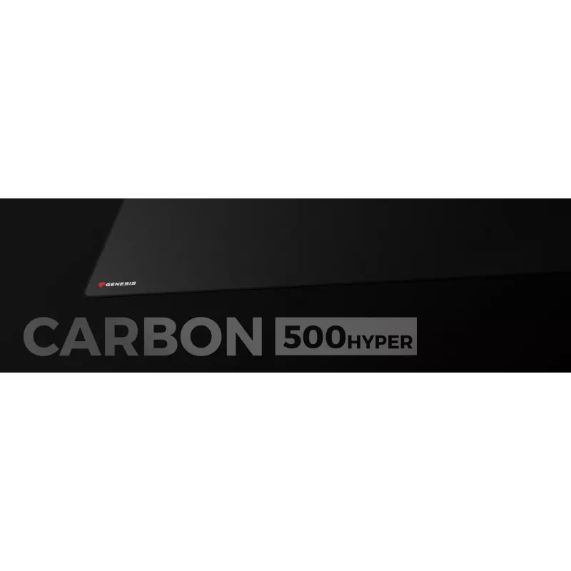 GENESIS Carbon 500 Hyper Logo, juoda, vienspalvis, audinys, guma, žaidimų pelės kilimėlis
