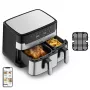 Tefal Dual Easy Fry & Grill EY905D dviguba 8,3 l atskirai stovinti 2700 W karšto oro gruzdintuvė, nerūdijantis plienas
