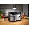 Tefal Dual Easy Fry & Grill EY905D dviguba 8,3 l atskirai stovinti 2700 W karšto oro gruzdintuvė, nerūdijantis plienas
