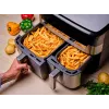 Tefal Dual Easy Fry & Grill EY905D dviguba 8,3 l atskirai stovinti 2700 W karšto oro gruzdintuvė, nerūdijantis plienas