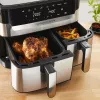Tefal Dual Easy Fry & Grill EY905D dviguba 8,3 l atskirai stovinti 2700 W karšto oro gruzdintuvė, nerūdijantis plienas