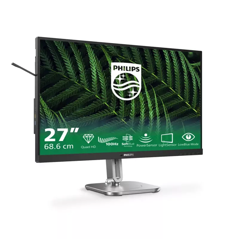Philips 5000 serijos 27B2G5500/00 kompiuterio monitorius 68,6 cm (27 colių) 2560 x 1440 pikselių Quad HD LCD Antracitas