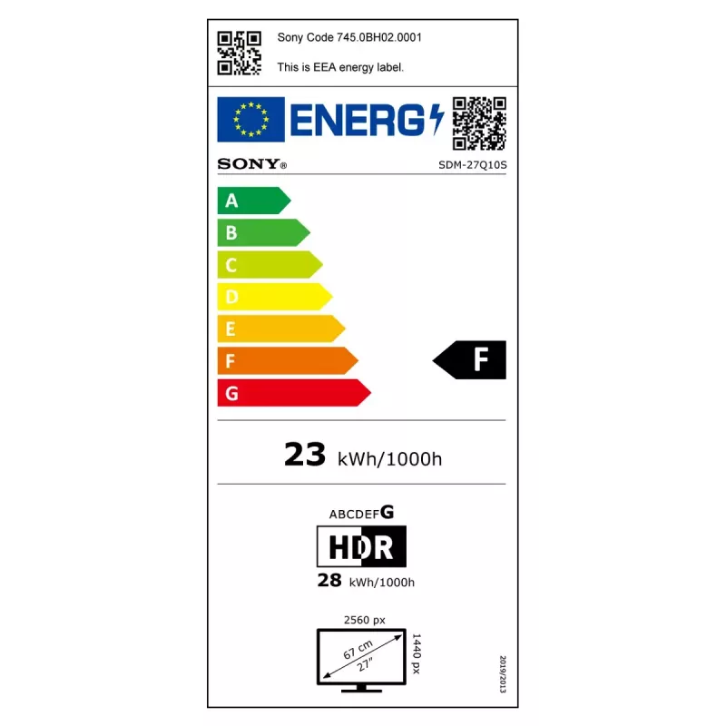 Sony INZONE M10S kompiuterio monitorius 68,3 cm (26,9 col.) 2560 x 1440 Quad HD OLED juodas