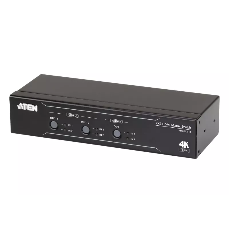ATEN 2 x 2 True 4K HDMI Matricinis Perjungiklis su Garso Išskyrimu