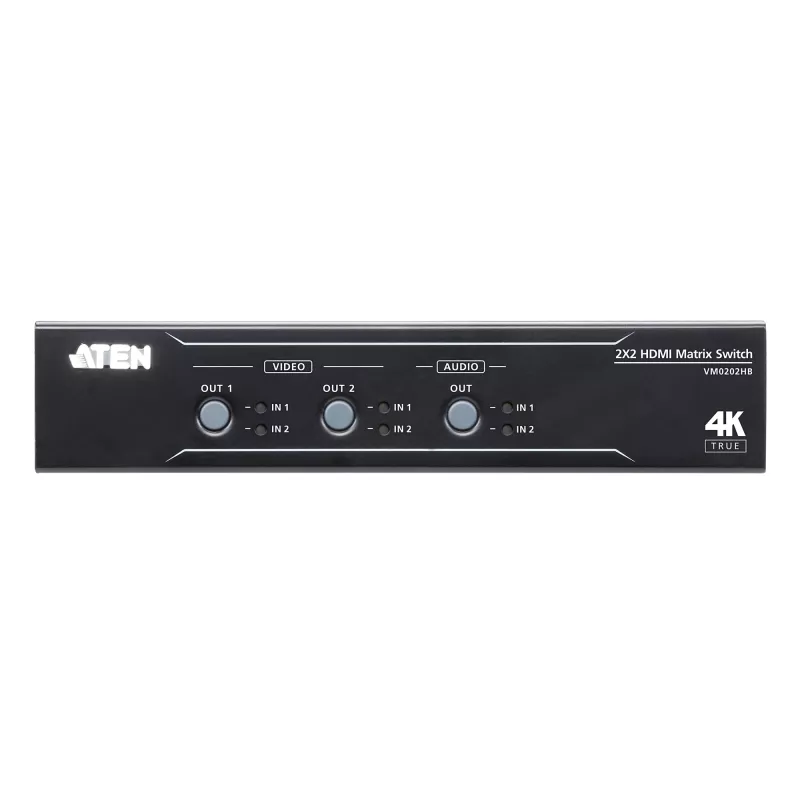 ATEN 2 x 2 True 4K HDMI Matricinis Perjungiklis su Garso Išskyrimu