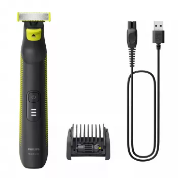 Elektrinis skustuvas Philips OneBlade Pro Face and Body QP6506/15 5-in-1 reguliuojama šukutė drėgnam ir sausam naudojimui LED ekranas