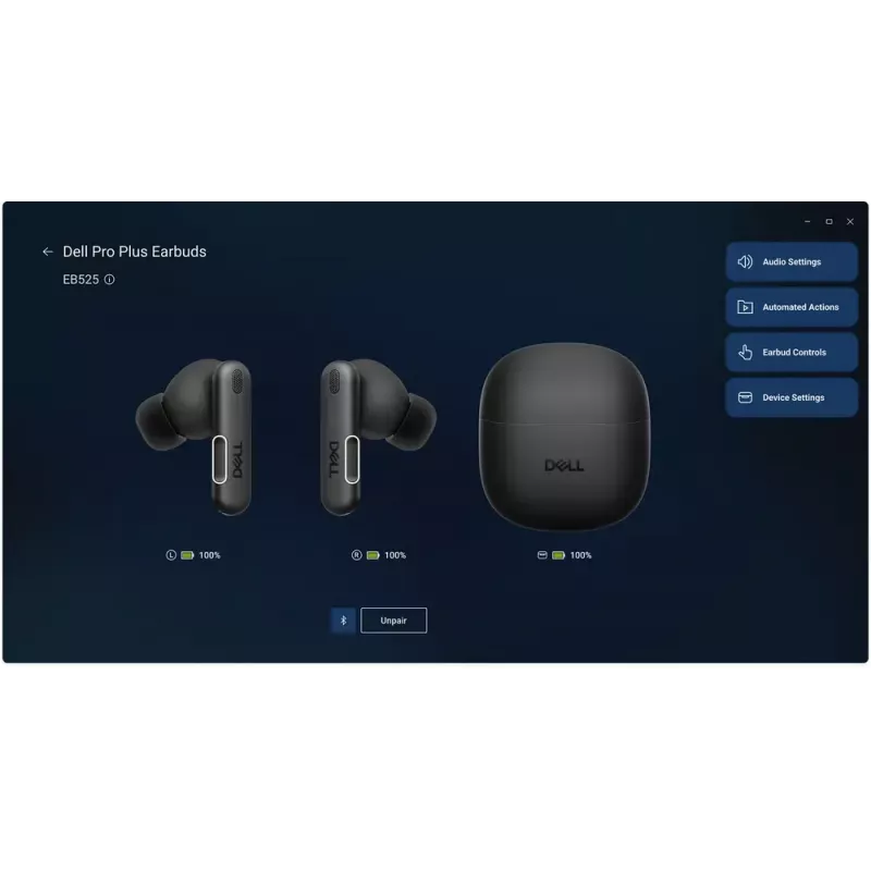 DELL EB525 Ausinės True Wireless Stereo (TWS) Į ausį Skambučiams/Muzikai Bluetooth Juodos