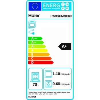 Įmontuojama orkaitė Haier I-Message Series 2 HWO60SM2B9BH 70L 3500W Juoda