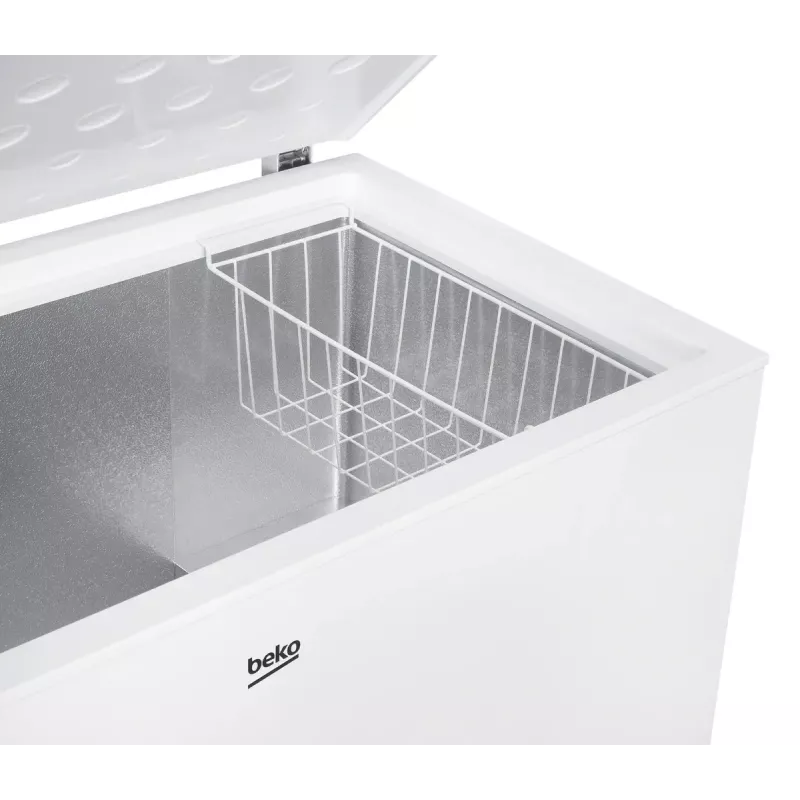 Šaldoma skrynia BEKO CF380EWN — 371 l, inverterinis kompresorius, E klasė, balta
