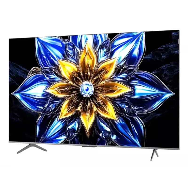 Televizorius TCL 55T8C 55 colių QLED 4K Ultra HD, HDR10, Google TV, 144Hz, Direct-LED, 4×HDMI 2.1, Bluetooth/Wi‑Fi, Metalinis