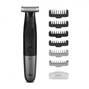 Braun Series X XT5200 folijos skustuvas Trimeris Juoda, Metalinė