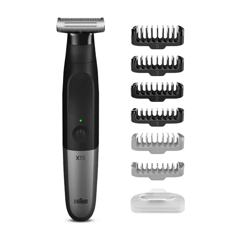 Braun Series X XT5200 folijos skustuvas Trimeris Juoda, Metalinė