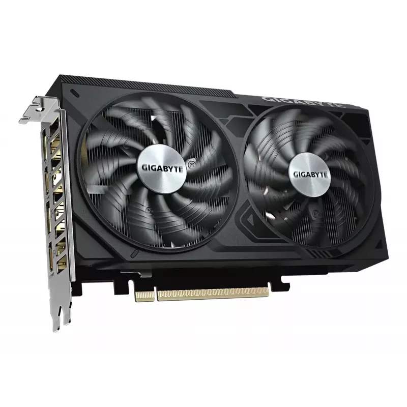 GIGABYTE GeForce RTX 5050 WINDFORCE OC V2 8G vaizdo plokštė – 8 GB GDDR6, 128 bitų, PCI-E 5.0, 2572 MHz branduolio dažnis, 2 x DP, 2 x HDMI, NVIDIA DLSS 4, GV-N5050WF2OCV2-8GD