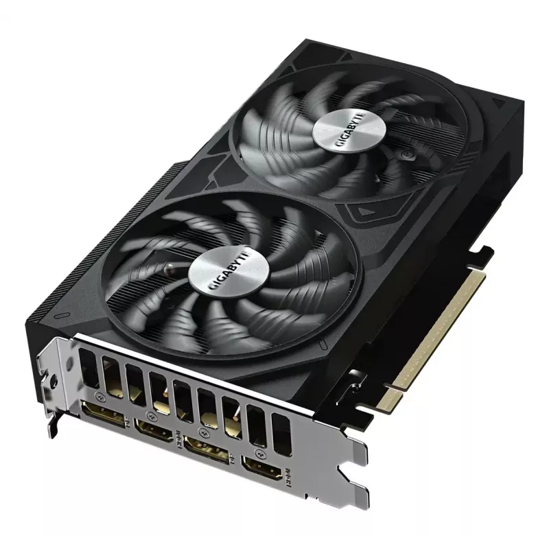 GIGABYTE GeForce RTX 5050 WINDFORCE OC V2 8G vaizdo plokštė – 8 GB GDDR6, 128 bitų, PCI-E 5.0, 2572 MHz branduolio dažnis, 2 x DP, 2 x HDMI, NVIDIA DLSS 4, GV-N5050WF2OCV2-8GD