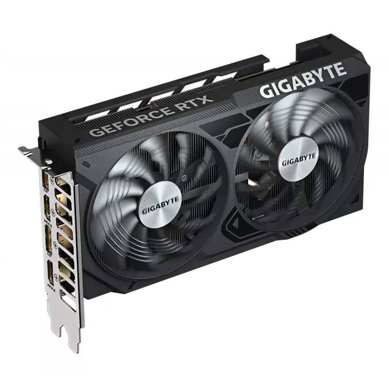 GIGABYTE GeForce RTX 5050 WINDFORCE OC V2 8G vaizdo plokštė – 8 GB GDDR6, 128 bitų, PCI-E 5.0, 2572 MHz branduolio dažnis, 2 x DP, 2 x HDMI, NVIDIA DLSS 4, GV-N5050WF2OCV2-8GD