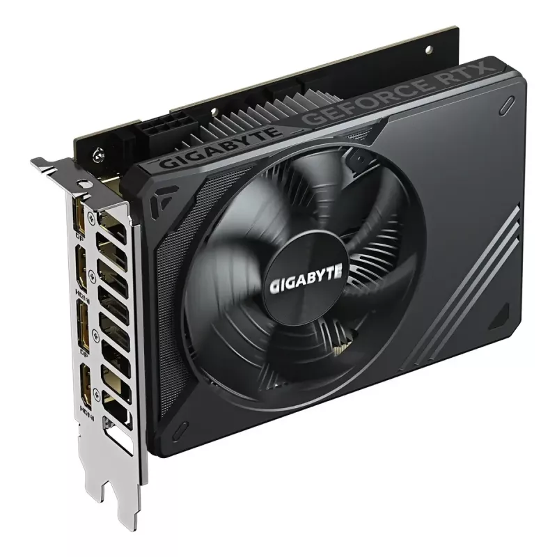 GIGABYTE GeForce RTX 5050 D6 8G vaizdo plokštė - 8 GB GDDR6, 128 bitų, PCI-E 5.0, 2572 MHz branduolio taktinis dažnis, 2 x DP, 2 x HDMI, NVIDIA DLSS 4, GV-N5050D6-8GD