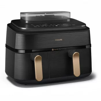 Philips 5000 series NA552/00 gruzdintuvė Dviguba 9 L Atskira 2750 W Karšto oro gruzdintuvė Juoda, Auksinė