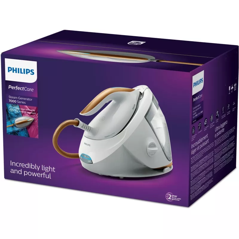 Philips 7000 series PSG7040/10 garų lyginimo stotis 2100 W 1,8 L SteamGlide Elite padas Auksinė, Balta