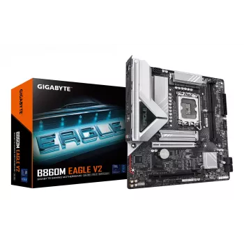 Motininė plokštė GIGABYTE B860M EAGLE V2 — Micro ATX, LGA 1851, Intel B860, 2 DIMM DDR5 iki 9066MHz, PCIe 5.0, 2.5GbE