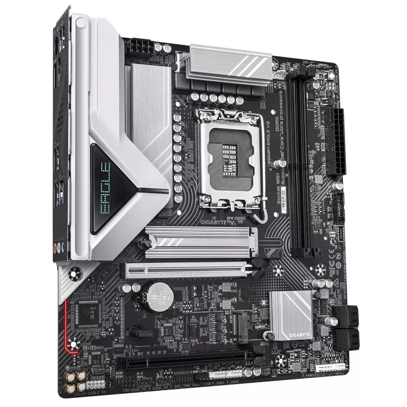Motininė plokštė GIGABYTE B860M EAGLE V2 — Micro ATX, LGA 1851, Intel B860, 2 DIMM DDR5 iki 9066MHz, PCIe 5.0, 2.5GbE