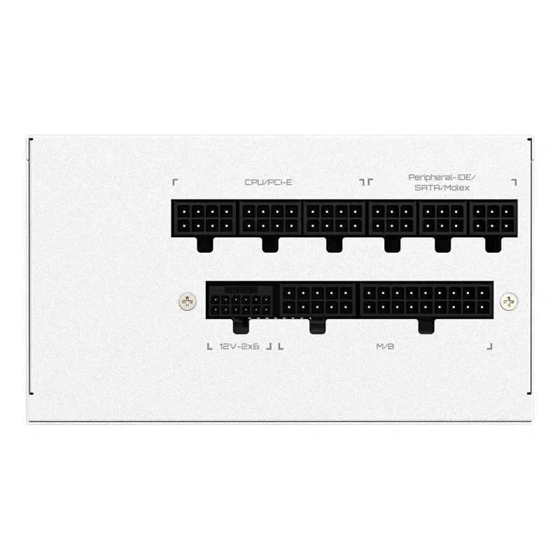 Maitinimo blokas GIGABYTE UD750GM PG5 V2 750W ATX 3.1, 80 PLUS Gold, visiškai modulinis, 8 SATA, 4x (6+2) PCIe, 2x EPS, balta