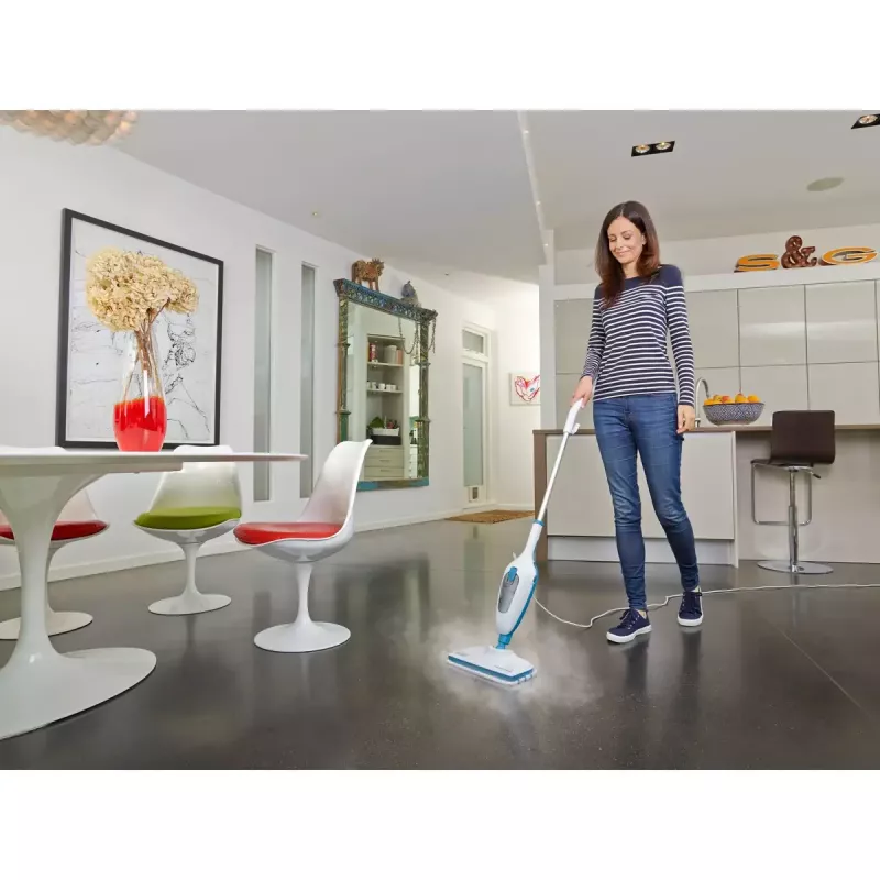 Stick vacuum Juoda & Decker FSMH13E5-QS – 1300 W, corded, 4.8 m kabelis, mėlynas