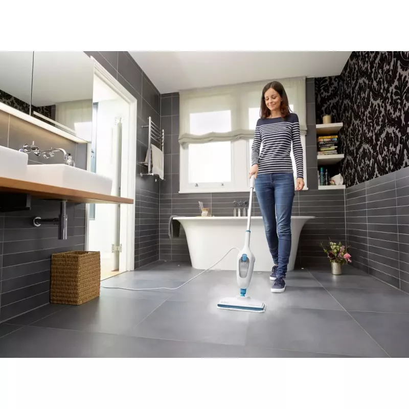 Stick vacuum Juoda & Decker FSMH13E5-QS – 1300 W, corded, 4.8 m kabelis, mėlynas