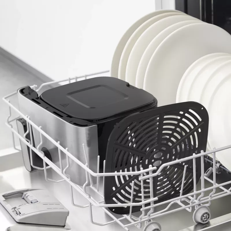 Tefal Easy Fry Mega EY855D10 gruzdintuvė vienvietė 7,5 L laisvai pastatoma 2020 W karšto oro gruzdintuvė juoda, nerūdijantis plienas