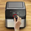 Tefal Easy Fry Mega EY855D10 gruzdintuvė vienvietė 7,5 L laisvai pastatoma 2020 W karšto oro gruzdintuvė juoda, nerūdijantis plienas