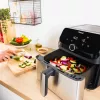 Tefal Easy Fry Mega EY855D10 gruzdintuvė vienvietė 7,5 L laisvai pastatoma 2020 W karšto oro gruzdintuvė juoda, nerūdijantis plienas