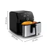 Tefal Easy Fry Mega EY855D10 gruzdintuvė vienvietė 7,5 L laisvai pastatoma 2020 W karšto oro gruzdintuvė juoda, nerūdijantis plienas