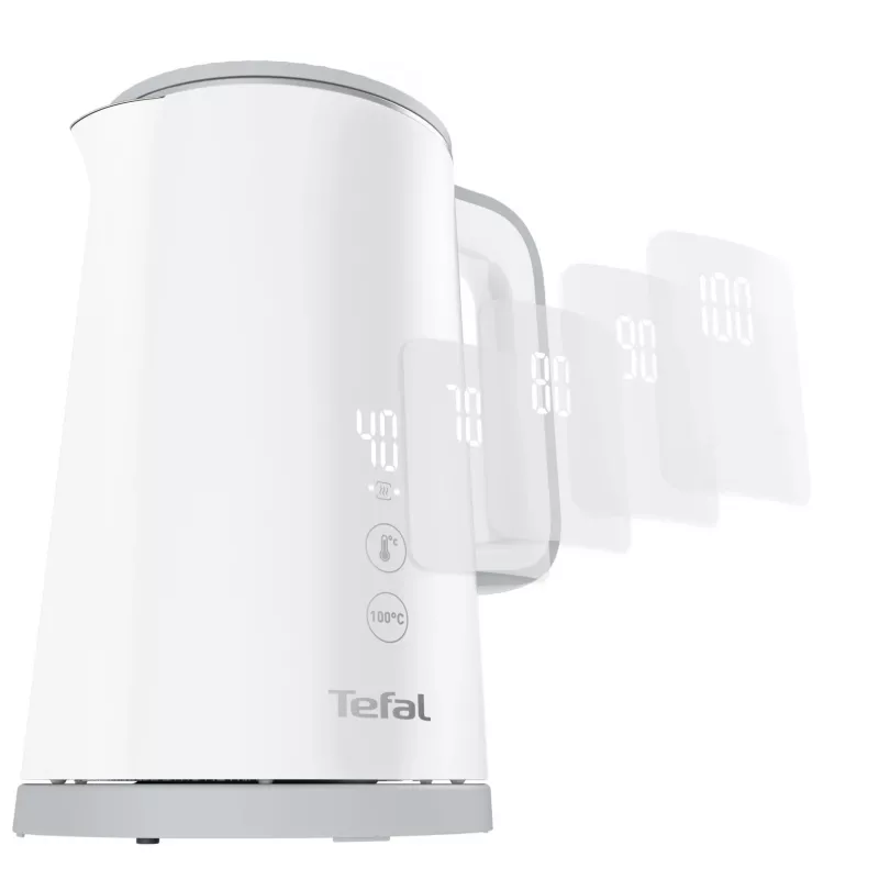 Elektrinį virdulį Tefal KO6931, 1,5 l, 1800 W, baltas, 5 temperatūros nustatymai, palaikymas šiltai 30 min.