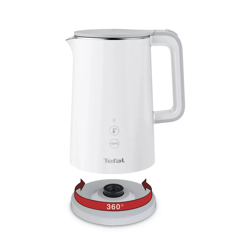 Elektrinį virdulį Tefal KO6931, 1,5 l, 1800 W, baltas, 5 temperatūros nustatymai, palaikymas šiltai 30 min.