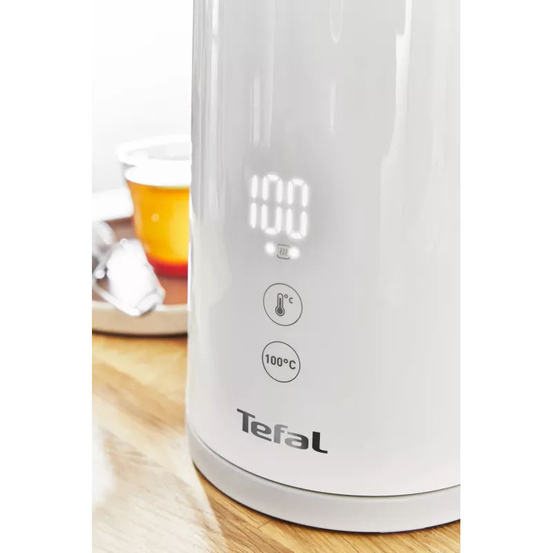 Elektrinį virdulį Tefal KO6931, 1,5 l, 1800 W, baltas, 5 temperatūros nustatymai, palaikymas šiltai 30 min.
